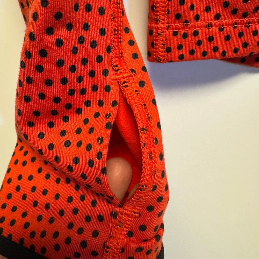Nike Red and Black‎ Dotted Half-Zip Top. Nike pro dri fit.